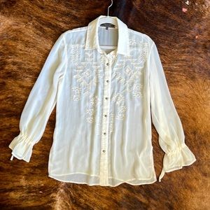 Double D Ranch Southwest Embroidered Top